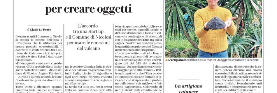 Cenere dell'Etna, valorizzazione e utilizzo LaRepubblica 2024