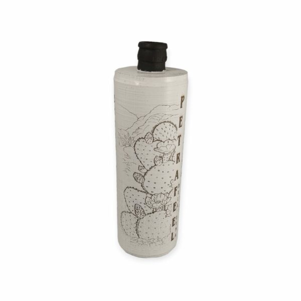 Bottiglia per Olio - PETRAFEEL dell'Etna - "Fichi d'India" White Edition - immagine 2