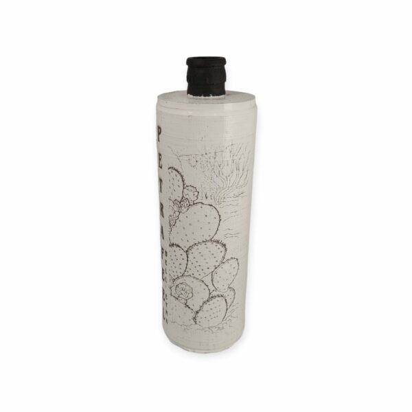 Bottiglia per Olio - PETRAFEEL dell'Etna - "Fichi d'India" White Edition - immagine 4