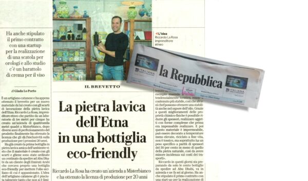 Bottiglia Bombata per Olio - PETRAFEEL dell'Etna - Basalt Black Edition - immagine 4